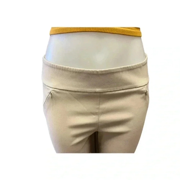 Le Chateau  Pull On Mid Rise Oatmeal Slacks Pants Size 8 - Picture 4 of 11